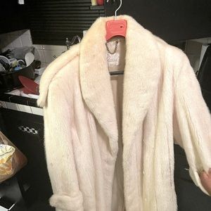 Men’s fur mink coat - off white size 44